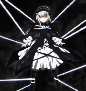 Rating: Safe Score: 0 Tags: 1girl black_wings boots dress frills hairband holding holding_sword holding_weapon image lolita_hairband long_hair long_sleeves looking_at_viewer red_eyes ribbon solo standing suigintou sword weapon wings User: admin