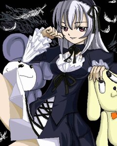 Rating: Safe Score: 0 Tags: 1girl auto_tagged dress frills hairband image lolita_hairband long_hair long_sleeves looking_at_viewer pink_eyes ribbon silver_hair smile solo suigintou wings User: admin