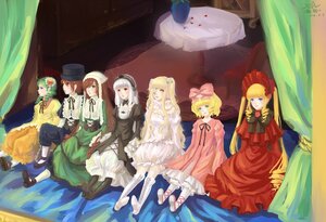 Rating: Safe Score: 0 Tags: 6+girls blonde_hair blue_eyes bow brown_hair curtains dress green_eyes hair_ornament hat heterochromia hina_ichigo image kanaria long_hair multiple multiple_girls pantyhose pink_bow red_eyes shinku silver_hair suiseiseki tagme twintails User: admin