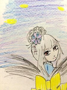 Rating: Safe Score: 0 Tags: 1girl bangs closed_mouth eyebrows_visible_through_hair full_moon hair_ornament image lips long_hair looking_at_viewer moon petals solo suigintou traditional_media User: admin