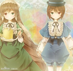 Rating: Safe Score: 0 Tags: 2girls blue_dress brown_hair capelet dress frills green_dress green_eyes hat heterochromia image long_hair long_sleeves multiple_girls pair red_eyes ribbon short_hair siblings sisters smile souseiseki suiseiseki top_hat twins very_long_hair User: admin