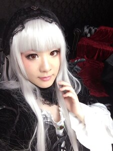 Rating: Safe Score: 0 Tags: 1girl bangs blunt_bangs closed_mouth dress eyelashes gothic_lolita lace lips lolita_fashion long_hair looking_at_viewer red_eyes smile solo suigintou upper_body white_hair User: admin