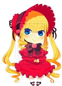 Rating: Safe Score: 0 Tags: 1girl blonde_hair blue_eyes blush bonnet bow bowtie chibi dress drill_hair flower full_body image long_hair long_sleeves looking_at_viewer red_dress rose shinku shoes simple_background smile solo standing twin_drills twintails very_long_hair white_background User: admin