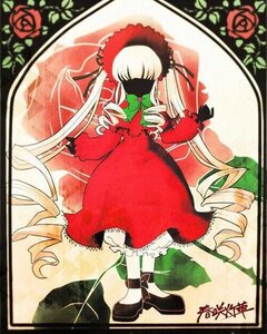 Rating: Safe Score: 0 Tags: 1girl blonde_hair bonnet bow dress drill_hair flower frills full_body image long_hair long_sleeves photo red_dress red_flower red_rose rose shinku shoes solo traditional_media twin_drills very_long_hair User: admin