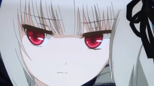 Rating: Safe Score: 3 Tags: 1girl bangs close-up closed_mouth eyebrows_visible_through_hair face image looking_at_viewer red_eyes ribbon solo suigintou User: admin