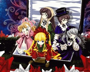 Rating: Safe Score: 0 Tags: blonde_hair blue_eyes bow brown_hair dress flower frills green_eyes green_neckwear hat hina_ichigo image long_hair long_sleeves looking_at_viewer multiple multiple_girls pink_bow red_dress red_eyes rose shinku silver_hair souseiseki suigintou suiseiseki tagme wings User: admin