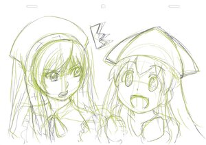 Rating: Safe Score: 0 Tags: 1girl eyebrows_visible_through_hair hat image long_hair monochrome open_mouth sketch solo suiseiseki User: admin