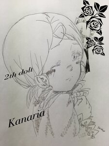 Rating: Safe Score: 0 Tags: 1girl flower graphite_(medium) image kanaria looking_at_viewer monochrome rose smile solo traditional_media User: admin