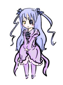 Rating: Safe Score: 0 Tags: 1girl bangs barasuishou blush blush_stickers chibi closed_mouth dress eyebrows_visible_through_hair full_body hair_ribbon heterochromia image long_hair long_sleeves pantyhose purple_dress ribbon simple_background solo standing striped two_side_up vertical_stripes very_long_hair white_background yellow_eyes User: admin