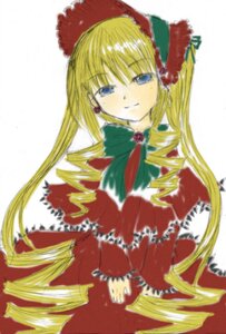 Rating: Safe Score: 0 Tags: 1girl blonde_hair blue_eyes bonnet bow bowtie dress drill_hair image long_hair long_sleeves looking_at_viewer red_capelet red_dress ringlets shinku simple_background smile solo twin_drills twintails white_background User: admin