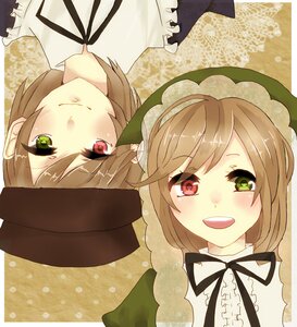 Rating: Safe Score: 0 Tags: 1girl auto_tagged blush brown_hair green_eyes hat head_scarf heterochromia image looking_at_viewer multiple_views open_mouth pair red_eyes ribbon short_hair siblings sisters smile souseiseki suiseiseki top_hat twins User: admin