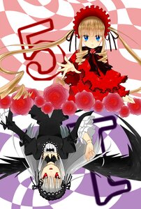 Rating: Safe Score: 0 Tags: 2girls argyle_background blonde_hair blue_eyes bonnet checkered checkered_background checkered_floor dress drill_hair flower frills hairband image long_hair long_sleeves looking_at_viewer multiple_girls pair red_eyes red_flower red_rose rose shinku silver_hair suigintou twintails wings User: admin