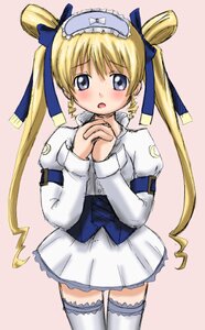 Rating: Safe Score: 0 Tags: 1girl :o blonde_hair blue_eyes blush cowboy_shot drill_hair hairband hands_clasped hands_together image juliet_sleeves long_hair long_sleeves own_hands_together ribbon shinku skirt solo striped thighhighs twintails vertical_stripes white_legwear zettai_ryouiki User: admin