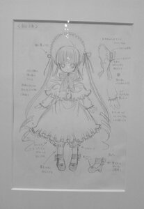 Rating: Safe Score: 0 Tags: 1girl dress frills full_body greyscale hair_ribbon image long_hair long_sleeves looking_at_viewer monochrome ribbon shinku shoes sketch solo standing twintails very_long_hair User: admin