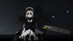 Rating: Safe Score: 0 Tags: 1girl bangs black_dress candle closed_mouth dress flower frills hairband image long_hair long_sleeves looking_at_viewer red_eyes ribbon rose silver_hair sitting solo suigintou wings User: admin