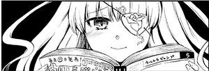 Rating: Safe Score: 0 Tags: 1girl barasuishou blush book close-up greyscale holding_book image long_hair monochrome reading solo tears wavy_mouth User: admin