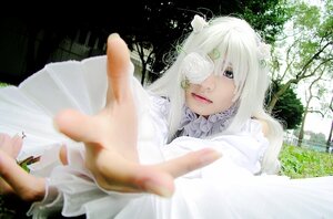 Rating: Safe Score: 0 Tags: 1girl blurry blurry_foreground bug butterfly depth_of_field flower hands insect kirakishou leaf lips long_hair looking_at_viewer motion_blur solo tree upper_body white_hair User: admin