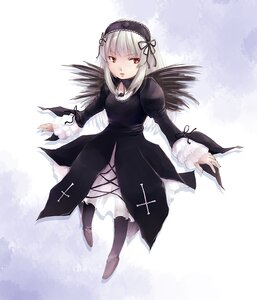 Rating: Safe Score: 0 Tags: 1girl bad_id bad_pixiv_id bangs black_dress black_feathers black_flower black_ribbon black_rose black_wings blouse boots cloud cross dress flower frills full_body hairband heiya image juliet_sleeves lace-trimmed_collar lace_trim long_hair long_sleeves looking_at_viewer photoshop_(medium) puffy_sleeves red_eyes ribbon rose rozen_maiden sidelocks silver_hair solo suigintou white_hair wings User: admin