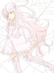 Rating: Safe Score: 0 Tags: 1girl bow dress flower frills hair_flower hair_ornament image juliet_sleeves kirakishou long_hair long_sleeves pink_hair puffy_sleeves ribbon solo striped thighhighs very_long_hair white_background User: admin