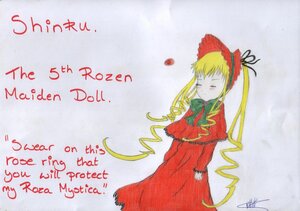 Rating: Safe Score: 0 Tags: 1girl blonde_hair bonnet bow bowtie closed_eyes dated dress drill_hair english_text image long_hair long_sleeves red_dress shinku solo twintails very_long_hair User: admin