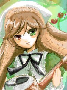 Rating: Safe Score: 0 Tags: 1girl auto_tagged brown_hair dress frills green_dress green_eyes head_scarf heterochromia image long_hair long_sleeves looking_at_viewer red_eyes solo suiseiseki upper_body User: admin