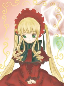 Rating: Safe Score: 0 Tags: 1girl auto_tagged bangs blonde_hair bonnet bow dress drill_hair green_eyes image long_hair long_sleeves looking_at_viewer red_dress shinku sidelocks solo standing twintails very_long_hair User: admin