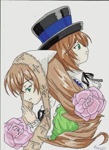 Rating: Safe Score: 0 Tags: 2girls brown_hair dress flower green_eyes hat image long_hair long_sleeves multiple_girls pair pink_flower pink_rose profile ribbon rose short_hair siblings sisters souseiseki suiseiseki top_hat twins User: admin