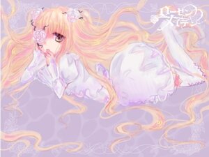 Rating: Safe Score: 0 Tags: 1girl blonde_hair covering_mouth dress flower frills hair_flower hair_ornament image kirakishou long_hair long_sleeves rose solo very_long_hair User: admin