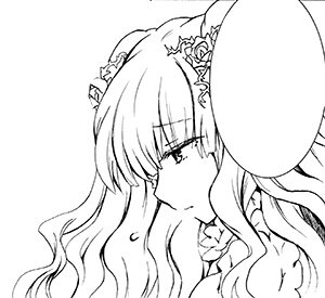 Rating: Safe Score: 0 Tags: 1girl bangs blunt_bangs dress eyebrows_visible_through_hair flower greyscale image kirakishou long_hair monochrome solo User: admin