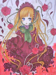 Rating: Safe Score: 0 Tags: 1girl auto_tagged blonde_hair blue_eyes chain dress flower image lolita_fashion long_hair petals red_flower red_rose rose rose_petals shinku solo traditional_media twintails very_long_hair watercolor_(medium) User: admin