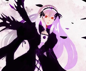 Rating: Safe Score: 0 Tags: 1girl black_dress black_ribbon black_wings cross-laced_clothes detached_collar dress flower frills hairband image long_hair long_sleeves looking_at_viewer petals puffy_sleeves red_eyes ribbon solo suigintou very_long_hair wings User: admin