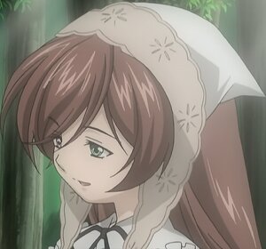 Rating: Safe Score: 0 Tags: 1girl brown_hair dress green_eyes head_scarf image long_hair open_mouth outdoors portrait solo suiseiseki User: admin
