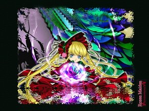 Rating: Safe Score: 0 Tags: 1girl blonde_hair blue_eyes bonnet bow copyright_name dress flower frills image long_hair looking_at_viewer red_dress rose shinku solo twintails very_long_hair User: admin