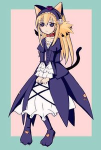 Rating: Safe Score: 0 Tags: 1girl animal_ears blonde_hair blue_eyes cat_ears cat_tail dress full_body hairband image long_hair solo striped striped_background suigintou tail User: admin