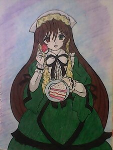 Rating: Safe Score: 0 Tags: 1girl auto_tagged brown_hair dress food green_dress green_eyes heterochromia holding holding_food image long_hair looking_at_viewer open_mouth red_eyes ribbon smile solo suiseiseki User: admin