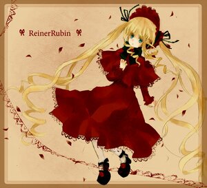 Rating: Safe Score: 0 Tags: 1girl bad_id bad_pixiv_id blonde_hair blue_eyes bonnet border bow bowtie capelet dress full_body german_text hand_on_own_chest image long_hair long_sleeves looking_at_viewer mikanniro petals ranguage red_capelet red_dress rose_petals rozen_maiden shinku solo standing translated twintails very_long_hair User: admin