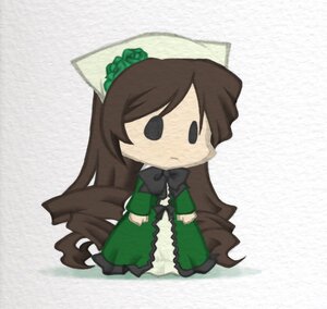 Rating: Safe Score: 0 Tags: 1girl auto_tagged black_eyes bow brown_hair chibi dress full_body green_dress image long_hair long_sleeves simple_background solo suiseiseki very_long_hair User: admin