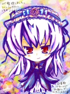 Rating: Safe Score: 0 Tags: 1girl chibi crown dress flower image long_hair purple_hair red_eyes ribbon rose smile solo suigintou User: admin