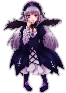 Rating: Safe Score: 0 Tags: 1girl black_wings dress flower frills full_body hairband image long_hair long_sleeves looking_at_viewer pink_eyes silver_hair solo suigintou white_background wings User: admin