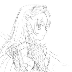 Rating: Safe Score: 0 Tags: 1girl akemi_homura blush hair_ribbon image kaname_madoka long_hair monochrome ribbon simple_background sketch solo suigintou upper_body white_background User: admin