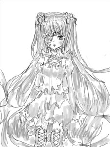 Rating: Safe Score: 0 Tags: 1girl boots border cross-laced_footwear dress eyepatch flower greyscale hair_ornament image kirakishou long_hair looking_at_viewer monochrome sitting solo two_side_up very_long_hair User: admin