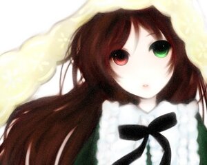 Rating: Safe Score: 0 Tags: 1girl :o bangs black_ribbon blurry blurry_background blurry_foreground brown_hair depth_of_field dress green_eyes heterochromia image long_hair looking_at_viewer neck_ribbon parted_lips red_eyes ribbon simple_background solo suiseiseki white_background User: admin