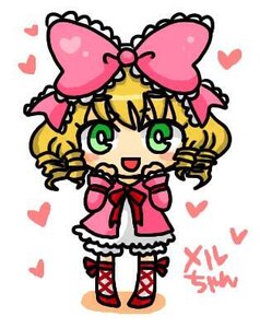 Rating: Safe Score: 0 Tags: 1girl blonde_hair bloomers blush bow chibi dress drill_hair frills full_body green_eyes hair_bow heart hina_ichigo hinaichigo image long_sleeves open_mouth pink_bow short_hair smile solo striped User: admin