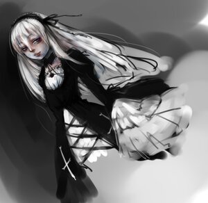 Rating: Safe Score: 0 Tags: 1girl black_dress black_ribbon cross-laced_clothes dress frills grey_background hairband image long_hair long_sleeves looking_at_viewer solo suigintou very_long_hair wings User: admin