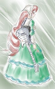 Rating: Safe Score: 0 Tags: 1girl dress electric_guitar flower green_dress guitar image instrument long_hair long_sleeves lute_(instrument) mermaid music piano pink_hair playing_instrument puffy_sleeves rain ripples solo suiseiseki very_long_hair water User: admin