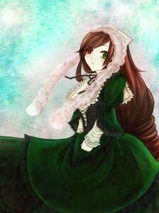 Rating: Safe Score: 0 Tags: 1girl auto_tagged brown_hair dress frills green_dress green_eyes heterochromia image long_hair long_sleeves looking_at_viewer red_eyes solo standing suiseiseki very_long_hair User: admin