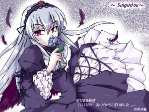 Rating: Safe Score: 0 Tags: 1girl black_dress black_wings character_name copyright_name dress english_text feathers flower frilled_sleeves frills hairband image long_hair long_sleeves looking_at_viewer puffy_sleeves red_eyes rose silver_hair solo suigintou wings User: admin