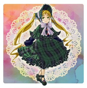 Rating: Safe Score: 0 Tags: 1girl blonde_hair bonnet bow dress frills full_body green_eyes image lace lolita_fashion long_hair long_sleeves looking_at_viewer ribbon shinku shoes smile solo twintails very_long_hair User: admin