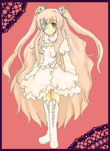 Rating: Safe Score: 0 Tags: 1girl boots dress flower frills hair_flower hair_ornament image kirakishou knee_boots long_hair pink_hair rose solo thigh_boots thighhighs very_long_hair white_flower white_footwear white_rose yellow_eyes User: admin