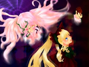 Rating: Safe Score: 0 Tags: 2girls blonde_hair blue_eyes blurry dress flower image kirakishou long_hair multiple_girls pair rose shinku tears twintails User: admin